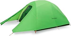 Breeze-Up 1, 2 and 3 Person Lightweight Waterproof Camping and Backpacking Hiking Tent with Footprint (2P-Forest Green)