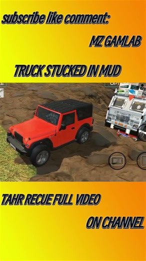 Indian Vehicle Simulator 3D Gameplay 🚚 Truck Stuck in Mud | Thar Rescue Mission 😱 Offroad Driving