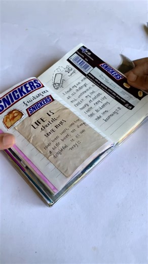 ✨Simple journal using SNICKERS cover😱🤎🫶🏼 #journalwithme #journaling #journal #journalseries