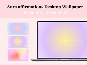 40 Aura Wallpaper High Quality 4K Aesthetic Affirmation Motivation Wallpaper Quotes Desktop Wallpapers Pastel MacBook and Windows Wallpaper - Etsy