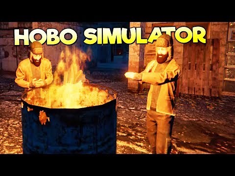 MY SUMMER HOBO SIMULATOR?! SLEEPING IN BOXES AND EATING PIGEONS! - Hobo Tough Life Gameplay