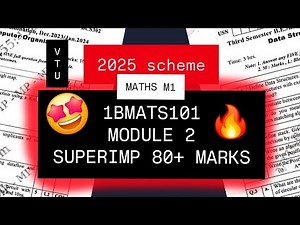 MATHS M1 MODULE 2 SUPER IMPORTANT QUESTIONS 💯🤩 | 1BMATS101 MODEL PAPER PASSING PACKAGE 2025 SCHEME
