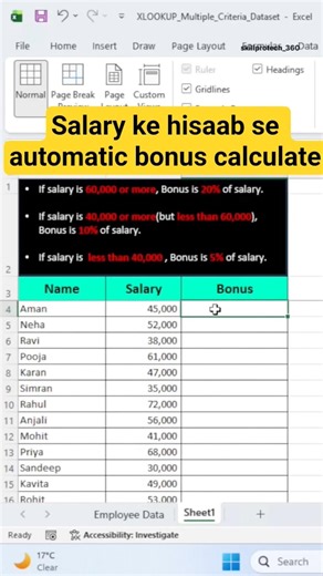 IFS FORMULA IN EXCEL 👆#excelshorts #exceltricks #learning #computers #ifs