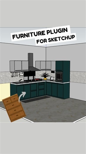 🚨 Read Caption 🚨 Don't Model kitchen furnitures use is plugging the plugin have all fragile furnitures for kitchen with high quality texture pre-build basin kitchen drawers kitchen oven and much more in one plugin this plugin give 30 days free trial after that you can purchase their membership If you want plugin comment for" furniture" And don't forget to follow for more such tutorial @cad2grow @cad2grow @cad2grow @cad2grow @cad2grow #architecture #cad2grow | Tutorial Cad2grow 001