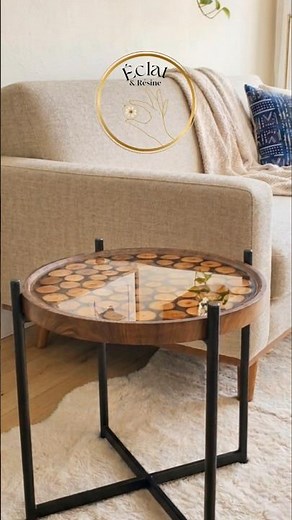 ​Fabriquer une table basse en résine & rondins de bois 🪵✨ | Éclat & Résine