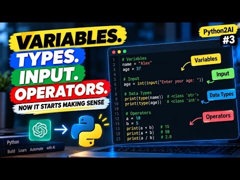 Python Variables, Data Types & Input — The Basics You Need