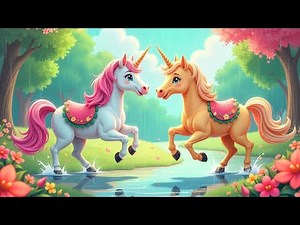 Horses & Unicorns at Play | Colorful Horse Adventure | Tiny Unicorns and Horses in a Fantasy Land
