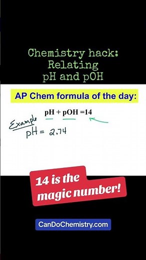 14 is the magic number when it comes to pH in Chemistry #chemistryeducation #acidsandbases