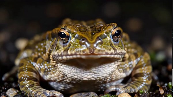 Close up View of an Adult American Toad in Natural Habitat