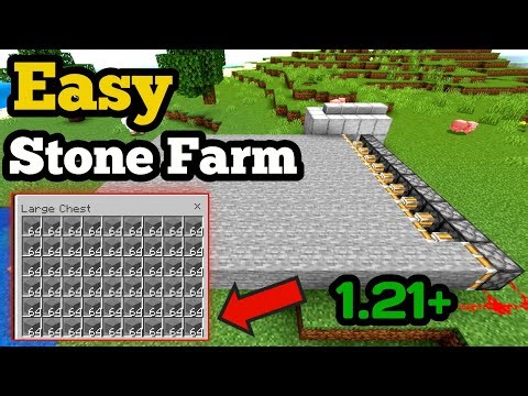 BEST Automatic Stone Farm in Minecraft | Bedrock 1.21 | Easy and efficient|
