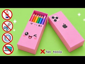 DIY Easy Origami Pencil box No Glue, Tape, Scissors | Cute Paper Organizer | Paper Craft