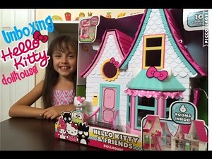 NEW HELLO KITTY AND FRIENDS DOLLHOUSE + HAPPY PLACES SHOPPIES Unboxing Toys Review