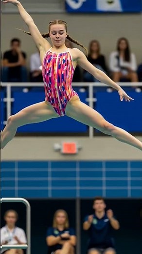 "Precision in Motion – Elite Gymnast’s High Handspring Jump" #danceperformance