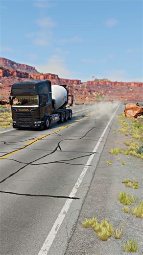 Unsuccessful overtaking Crazy car crash sim#2