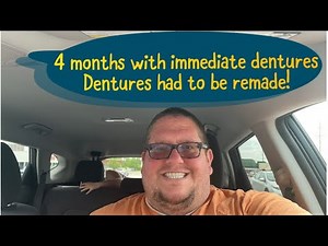 Month 4 with immediate dentures. Dentures had to be remade, amazing fit! Dentures at 35