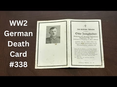 WW2 German Death Card #338