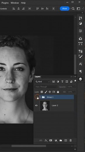 Simple Text Portrait Poster in Photoshop