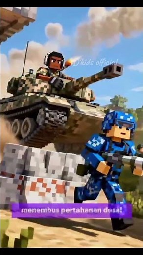 PERTEMPURAN PASUKAN TENTARA MELAWAN PEMBERONTAK #minecraft