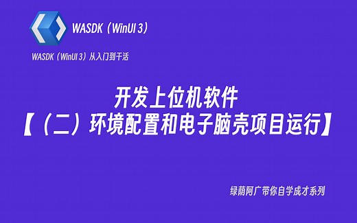 WASDK（WinUI 3）从入门到干活——开发上位机软件（二）环境配置和电子脑壳项目运行