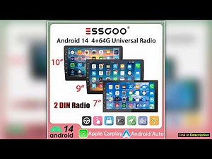 ESSGOO 2 Din Universal Android 14 7 9 10 inch Car Radio GPS Nav Carplay Android Auto For Tesla Niss