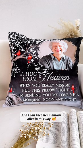 🎁 Get an EXTRA 30% OFF our Memorial Pillow When words aren’t enough, let a gentle reminder do the talking. #HugFromHeavenPillow #MemorialGift #PersonalizedPhotoPillow #AlwaysWithYou #LoveLivesOn #KeepsakeGift #ComfortingMemories #Macorner #CustomMemoryPillow | Macorner Home Decor