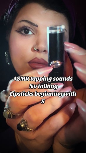 ASMR no talking - Tapping on lipsticks beginning with S #asmr #asmrsounds #asmrtapping #asmrnotalking #asmrvideos