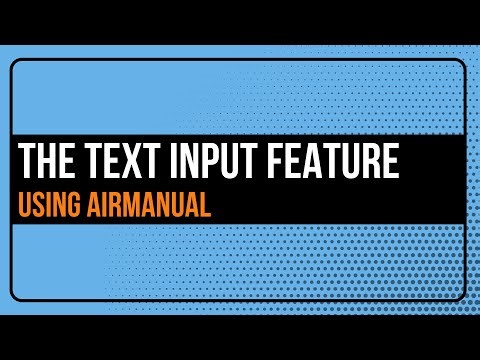 Using the text input feature