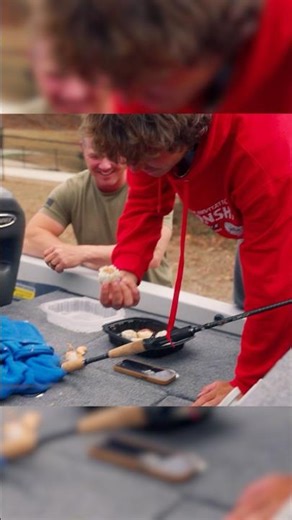 Boat sushi disaster 😂 #bassboat #sushi #levelrods