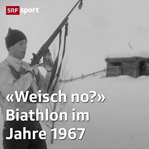 Ja, Biathlon wurde auch vor über 50 Jahren bereits ausgetragen. Wie der Wettkampf an den internationalen Armee-Wintermeisterschaften 1967 in Grindelwald aussah, zeigen wir dir im neusten «Weisch no?»-Clip. | SRF Sport