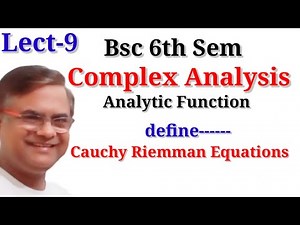 ANALYTIC FUNCTION |Cauchy Riemann Equations