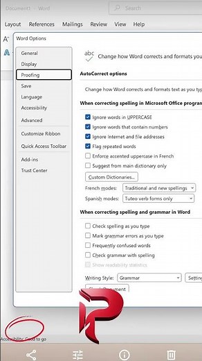 Hướng dẫn tắt chức năng kiểm tra chính tả khi gõ văn bản trong Microsoft Word #shorts