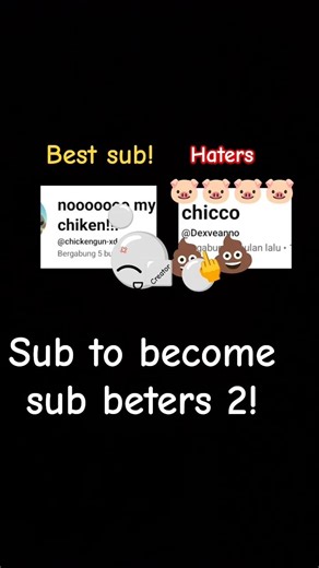 my sub betters @chickengun-xd and my haters @Dexveanno🖕