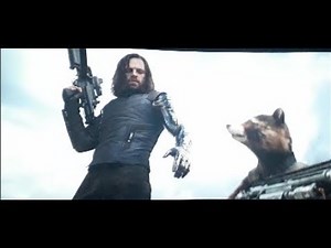 Cuanto por el arma? y por el brazo? Rocket y Bucky Avengers Infinity War