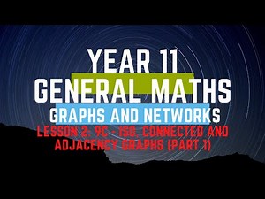 Year 11 General Maths - Graphs and Networks - Lesson 2. Isomorphic, Connected and Adjacency Graphs