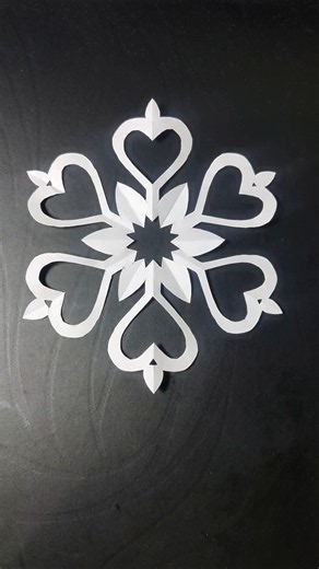 how to make Easy and simple Paper snowflake ✨ #papercraft #diy #craft #CreativeCrafts #snowflakes