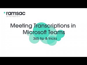 Transcription in Microsoft 365 Teams