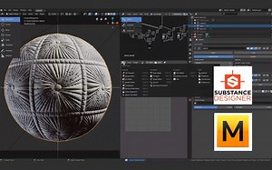 Marvelous Designer+Substance Designer制作室内装饰材料