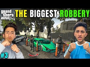 BIGGEST ROBBERY IN GTA V STEALING EXPENSIVE SUPER CARS | GTA 5 GAMEPLAY #3