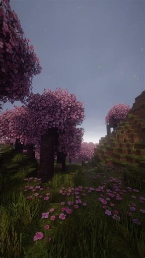 Minecraft Cherry Blossom Serenity 🌸🌧️