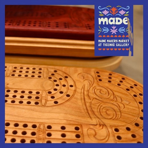 Wood goods, lovingly crafted by Maine artisans. Find the perfect gift for yourself (or someone you like) at MADE: MAINE MAKERS AT TICONIC GALLERY. 🪵 watervillecreates.org/shows/made #WatervilleCreates #TiconicGallery #MaineArtisans #SupportLocalArt #CommunityArt #LocalArtists #ArtistsOfMaine #CreativeCommunity | Waterville Creates