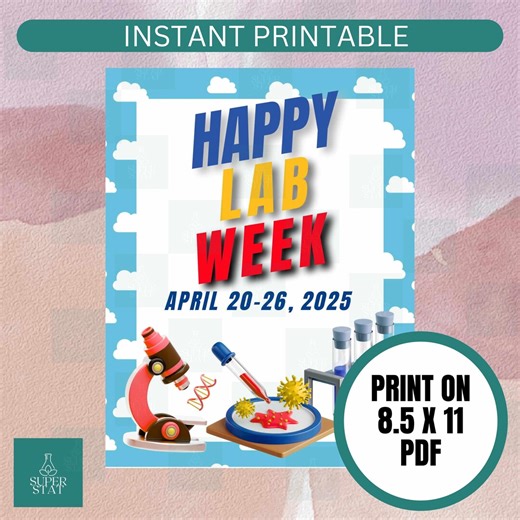 2026 Lab Week Sign Printable Laboratory Week Decoration Instant Download Medical Lab Scientist Blood Bank MLT Lab Story Flyer Histology - Etsy