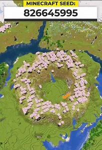 Perfect Minecraft cherry grove circle seed | Stunning survival world