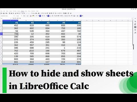 How to hide and show sheets in LibreOffice Calc