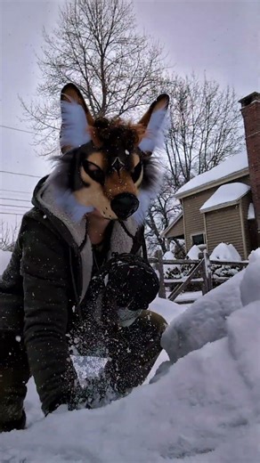 how have y'alls weeks been? ❄️🍃#animalmask #funnyfacemask #art #maskmaker #quadrobics #fyp