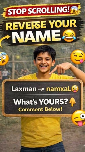 STOP SCROLLING! Reverse Your Name Challenge! (Funny Reverse Names)