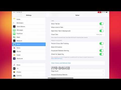 HOW TO ENABLE OR DISABLE SAFARI PREVENT CROSS SITE TRACKING IN IPADOS 13.6 (IPAD)