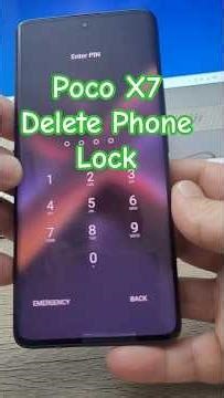 Xiaomi Poco X7, Delete Pin, Pattern, password lock.