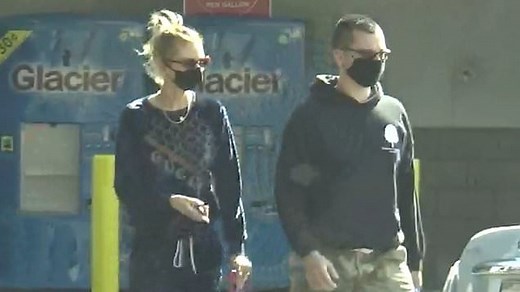 Stella Maxwell stops by CVS with her friend in Los Angeles