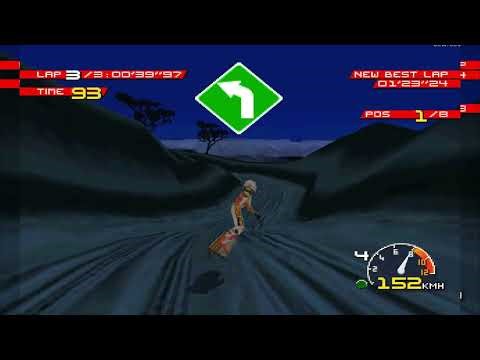 Moto Racer PS1 Looks Incredible at 8x Native Resolution | PGXP Geometry Fix | Sea of Sand (Reverse)