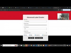 creating advanced labels using Html, CSS and JS